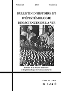 Bulletin d'histoire et d'épistémologie des sciences de la vie, v. 21, no 02